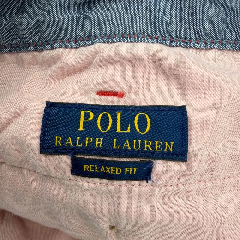 Polo Ralph Lauren Shorts Mens 42 Red Relaxed Fit Chino Cotton Embroidered Pony